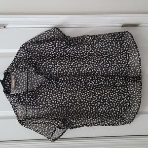 croft & barrow Sheer Black Top